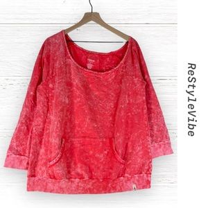 TORRID Women’s Size 2 2X Sweatshirt Top Off Shoulder Active Tie Dye Stretch